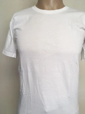 CAMISETA MERONA ALGODÓN PEINADO LISA BLANCA Suave Fina S Foto 1 de 4