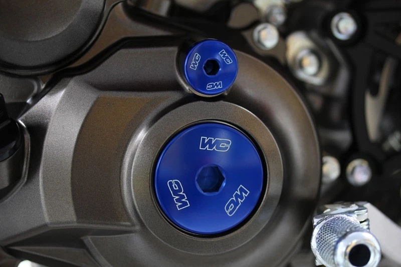 Works Connection Engine Plugs BLUE Yamaha Raptor 700 YFZ450R/X YZ450F 24-590 - Image 1 of 1