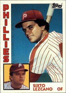 1984 Topps Philadelphia Phillies Baseball Card #185 Sixto Lezcano