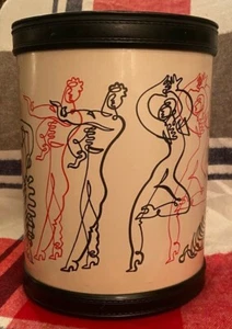 Retro Leder gebändert Zelluloid Papierkorb Flamenco Tänzer vom Künstler Neguleno - Bild 1 von 8