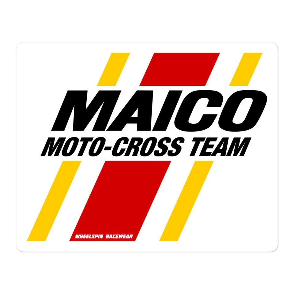 WHEELSPIN RACEWEAR Maico Moto-Cross Team Y/R Stripe Moto Sticker
