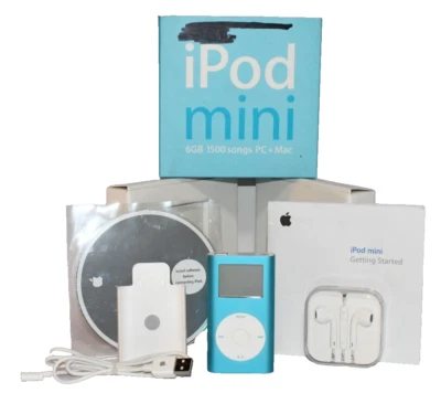 Apple iPod Mini 2nd Gen M9803LL/A Blue 6GB Complete w/ Original Box - Image 1 of 4