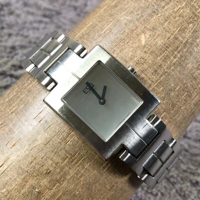 Reloj ESQ Esquire Swiss Mujer 100695 Vestido Cuadrado Acero Inoxidable Cuarzo 23mm 7" Foto 1 de 4