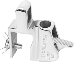 ADJUSTABLE PONTOON BOAT SQUARE RAIL HANGER BUMPER CLIP - Picture 1 of 7