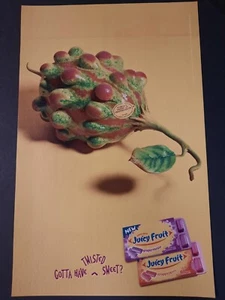 Goma de mascar Wrigley's JUICY FRUIT Grapermelon ~ De colección página de cómic anuncio impreso 2003 - Imagen 1 de 1