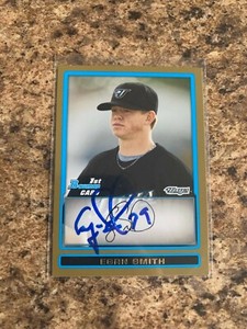 Egan Smith Signed 2009 Bowman Draft Gold Rc Auto Toronto Blue Jays