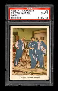 1959 Fleer Three Stooges #59 Did you have to sneeze? PSA 9 - Picture 1 of 2