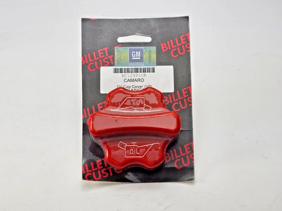 Camaro Chevy Chevrolet Billet 2010-2015 aluminio naranja tapa de aceite cubierta 6,2 L SS 8 Foto 1 de 1