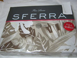 Nueva funda nórdica completa/queen Sferra Mallory y fundas euro continentales color topo floral - Imagen 1 de 9