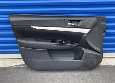 Panel de puerta delantera izquierda Subaru Legacy 2010-14 cuero negro tela OEM Foto 1 de 2
