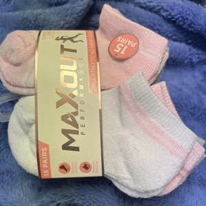 Max out performance girls, athletic no-show socks, shoe size 7 to 1015 pairs - Picture 1 of 4