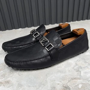 Louis Vuitton Hockenheim Damier Driving Mokassin Leder 7,5 LV 8,5 US 41,5 EUR - Bild 1 von 12