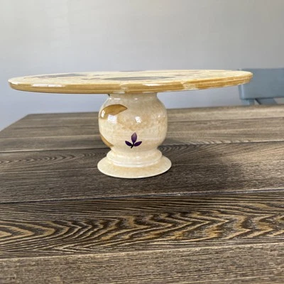 Asia Master Group Soporte para Pasteles Vidrio 12 Pulgadas de Ancho Naturaleza Hoja Panadería Comida Arte Foto 1 de 4