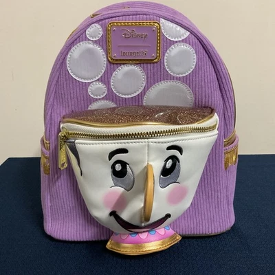 MINI MOCHILA LOUNGEFLY DISNEY BELLA Y LA BESTIA CHIP PANA FIGURATIVA NUEVA CON ETIQUETAS ☕️ Foto 1 de 4