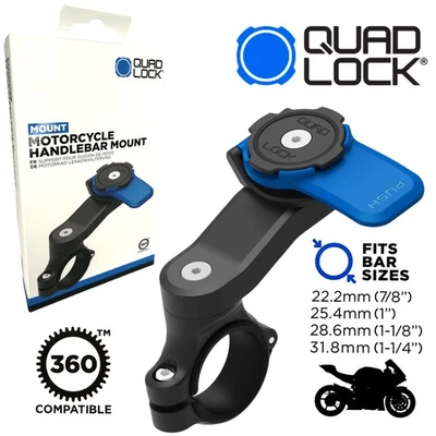 QUAD LOCK Motorrad Lenkerhalterung V2 für Handy ,Smarthones , Actioncams - Bild 1 von 4