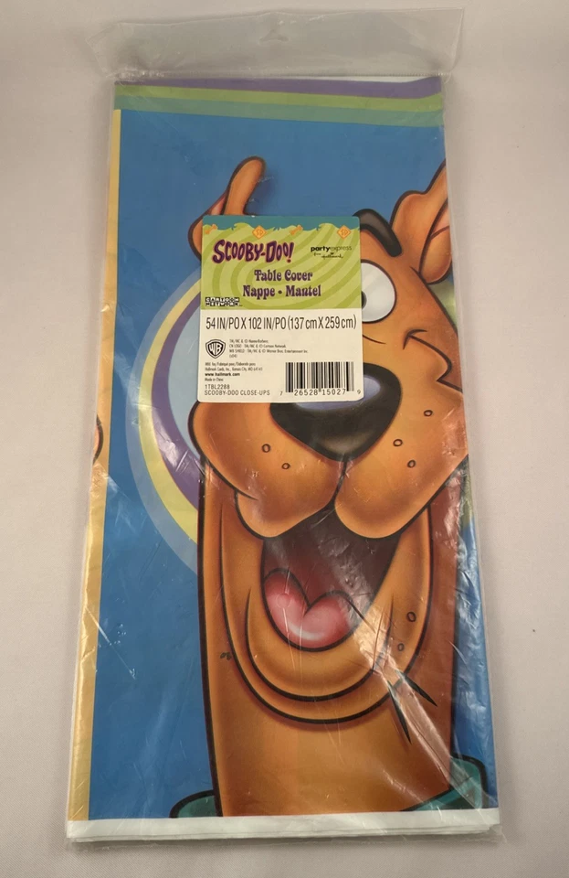 SCOOBY DOO 塑料桌套 54 英寸 x 102 全新 — 第 1/4 张图片