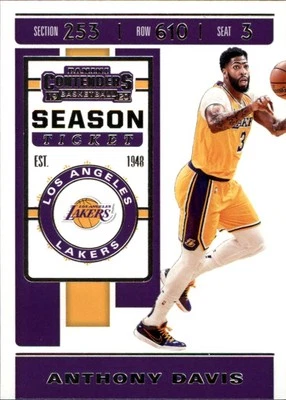 2019-20 Panini Contenders #7 Anthony Davis Los Angeles Lakers - Image 1 of 2