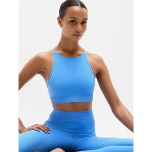 Athleta Transcend hochgeschlossenes BH-Top, Gr. M, blau, Activewear Cornflower Neu mit Etikett - Bild 1 von 7