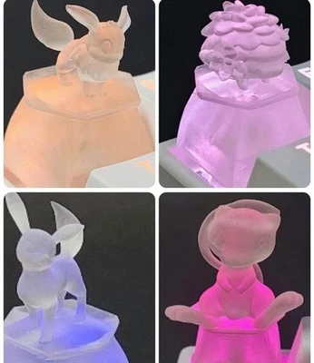 Pokémon Membrane Keyboard Keycaps (Shaymin, Eevee, Mew, Umbreon) - Image 1 of 4