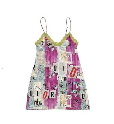 Vestido sin mangas Christian Dior Galliano 2003 fieltro  Foto 1 de 4