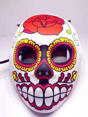 Máscara fantasia feminina multicolorida Day Of the Dead tamanho único - Imagem 1 de 3