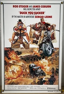 DUCK YOU SAUGER GEROLLT ORIGINAL EINBLATT FILMPLAKAT SERGIO LEONE RR80 (1971) - Bild 1 von 1
