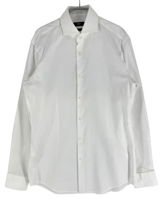 Hugo Boss Jason Slim Fit Pieghevole Casual Formale Taglia S - 39 15 1/2 - Immagine 1 di 4