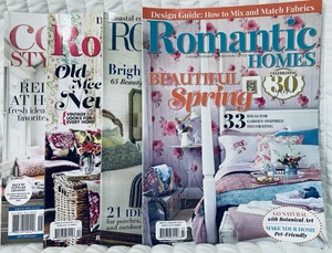 Romantic Homes & Cottage  Magazines  set  of  4 - Picture 1 of 5