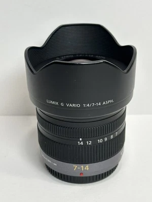 PANASONIC LUMIX G VARIO 7-14mm/F4.0 ASPH. (H-F007014)  M4/3 Lens - Image 1 of 4