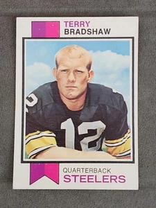 1973 Topps #15 Terry Bradshaw - Set Break - Pittsburgh Steelers - Foto 1 di 2