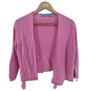 Tori Richard Pink Cardigan Shrug Sweater Small - Picture 1 of 3