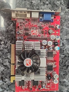 Tarjeta de video retro para juegos ATI Radeon 9600 XT 128m VGA TV DVI AGP - Imagen 1 de 5