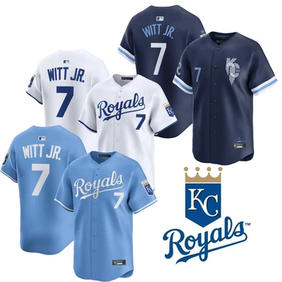 Men's/Youth Royals #7 Bobby Witt Jr. Home Limited Player Jersey Stitched Jersey - Image 1 of 4