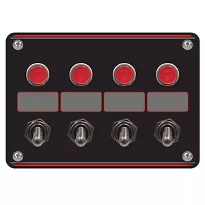 Longacre Race / Rally 133 x 92mm Black Accessory Electrical Switch Panel 44865 - Picture 1 of 1