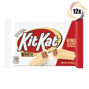 12x Packs Kit Kat Original White Chocolate Wafers Candy Bars | King Size 3oz | - Picture 1 of 3