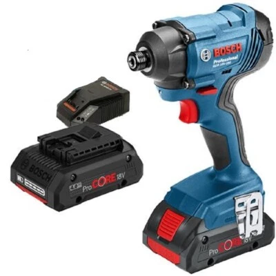 Bosch GDR 18V-160 18V Impact Driver +2x 4Ah ProCore Batteries, GAL18V-40 Charger - Image 1 of 2