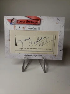 2021 Famous Americans Authentic Auto JUNE CARLSON RARE SSSP AMERICAN HISTORY - Picture 1 of 6