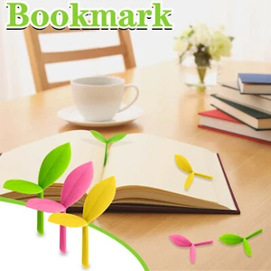 3PCS Sprout Little Bookmarks Silicone Grass Buds Bookmark Creative Student Gifts - Picture 1 of 16