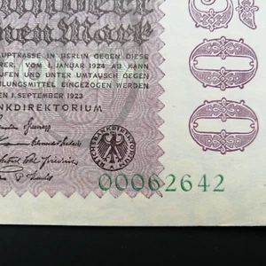 500 MILLIONEN MARK REICHSBANKNOTE 1923 Ro-109g/DEU-125d aUNC 8-stellig SELTEN - Bild 1 von 7