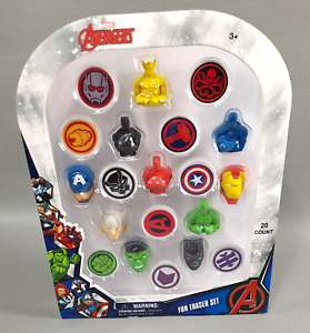 Marvel Avengers - Superheroes (20) Fun Pencil Eraser Set - New in Box