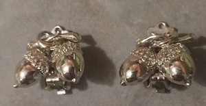 Pendientes de clip de bellota de plata de colección - Imagen 1 de 2