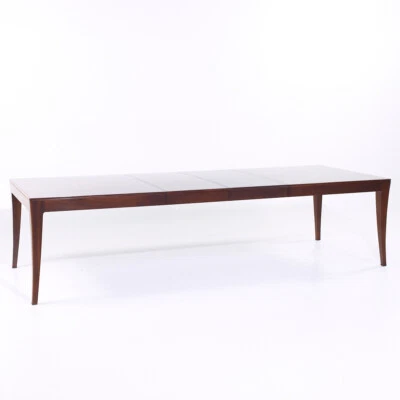 Mesa de comedor moderna de nogal con 2 hojas Bill Sofield para muebles de panadero Foto 1 de 4