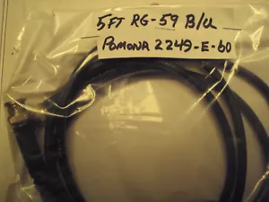Patch coassiale maschio, BNC-BNC, antistrappo; 5 piedi, RG-59 B/U; Pomona 2249-E-60 - Foto 1 di 1