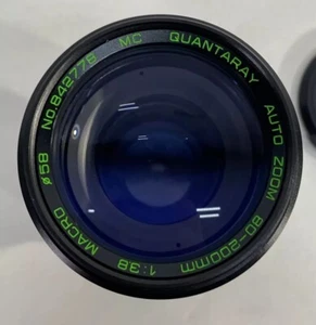 CAMERA LENS QUANTARAY Auto Zoom 1:4.5 80-205 mm Multi-Coated No. 842778 cs focus - Picture 1 of 8