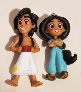 DISNEY ALADDIN & PRINCESS JASMINE CLASSIC ANIMATED MOVIE PVC FIGURE SET/2 - Picture 1 of 3