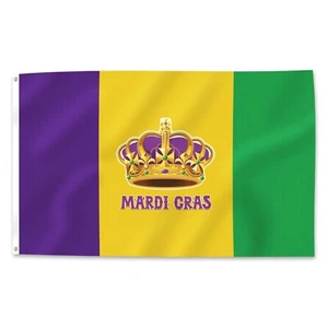 Mardi Gras Flag 3x5 Ft Carnival Garden Banner Outdoor Decoration, Yard Flags ... - Picture 1 of 7