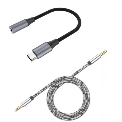 USB Type C to 3.5mm AUDIO Headphone Adapter Jack AUX Cable For SAMSUNG iPhone 15 - Image 1 of 4