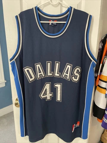 Dirk Nowitzki Dallas Mavericks Men’s Blue Basketball Jersey Size 3XL Cover