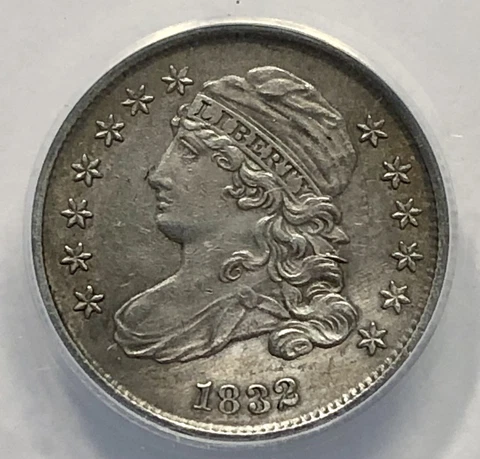 1832 H10C Capped Bust Dime - ANACS AU58 DETAILS Cover