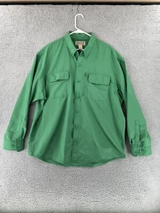 Duluth Trading Camicia Uomo Convertibile Manica Lunga XL Verde Plaid Ventilata - Foto 1 di 12